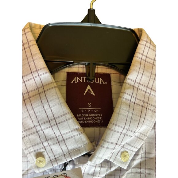 Antigua Mens Mississippi State University Plaid Button-Down Long Sleeve Shirt S - Picture 4 of 6